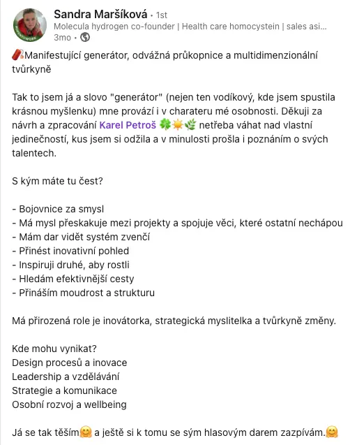 Recenze od klientky