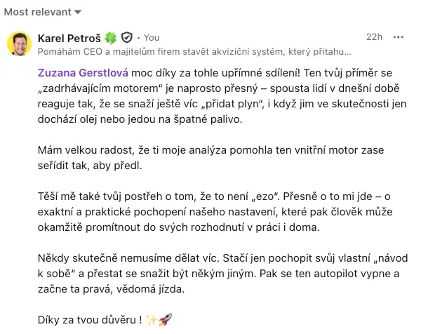 Recenze od klientky